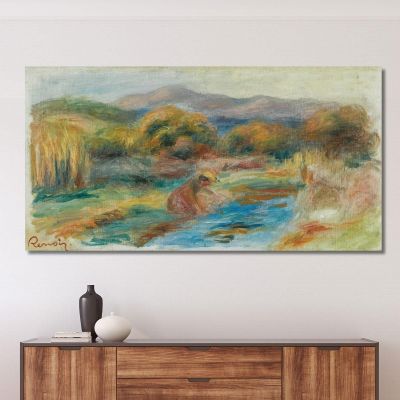 Washer In A Landscape Pierre-Auguste Renoir par306 canvas print 