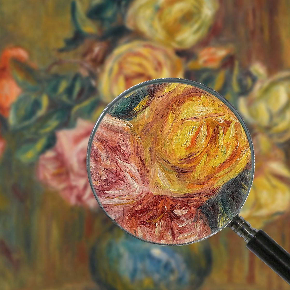 Roses Behind The Blue Curtain Pierre-Auguste Renoir par323 canvas print