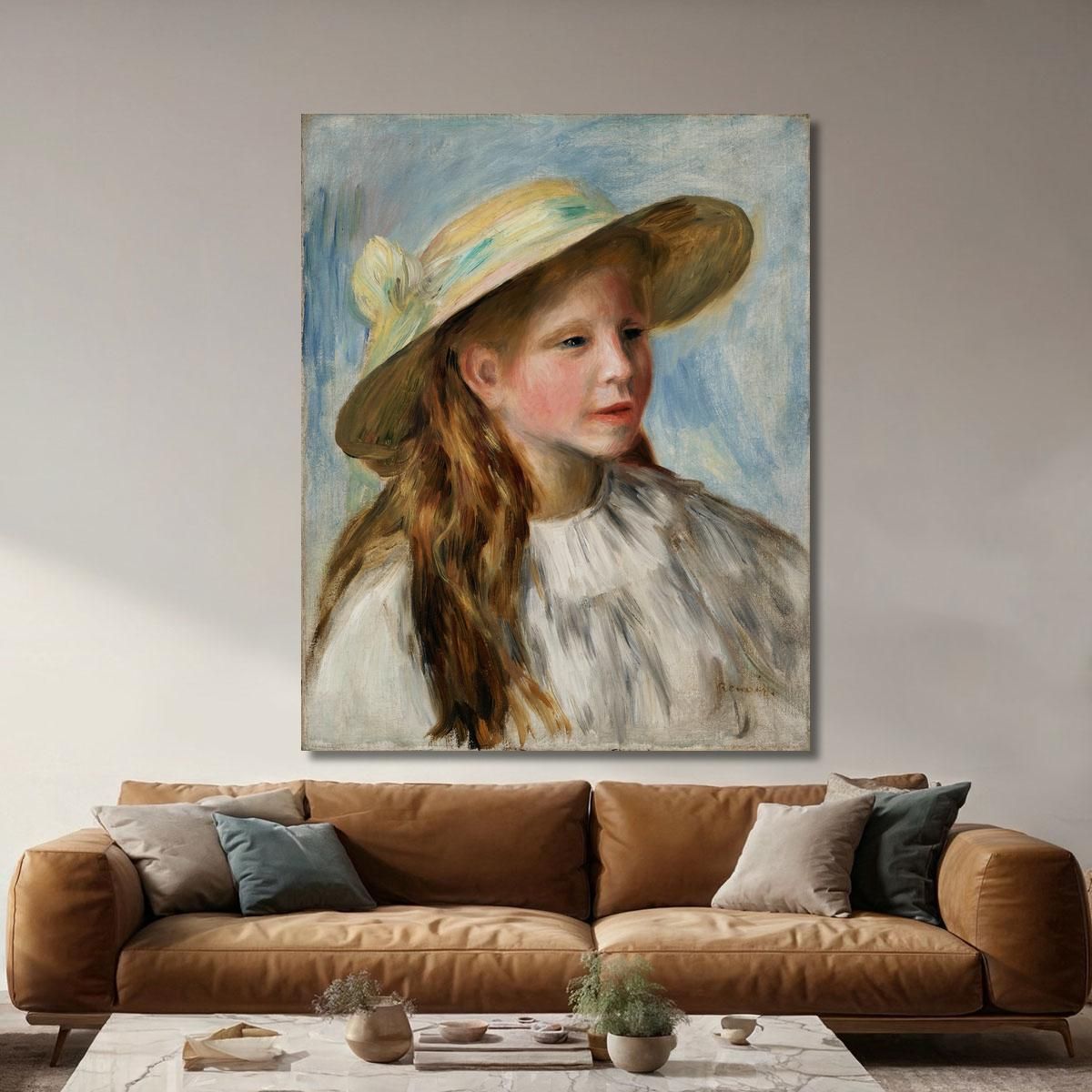 Little Girl With A Hat Pierre-Auguste Renoir par325 canvas print 