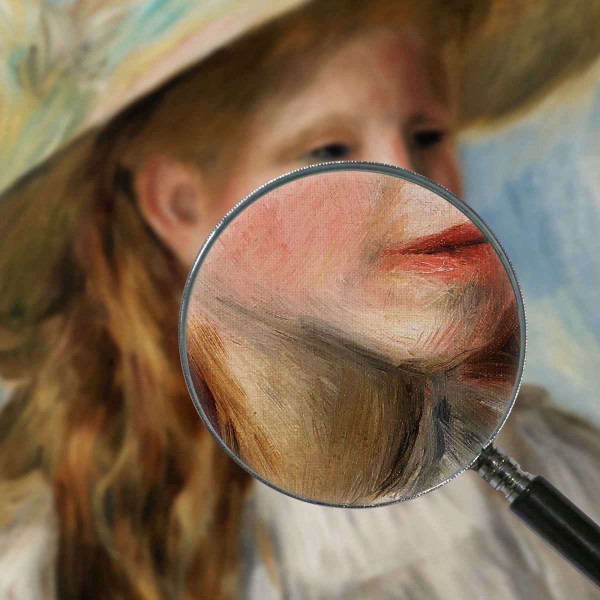 Little Girl With A Hat Pierre-Auguste Renoir par325 canvas print