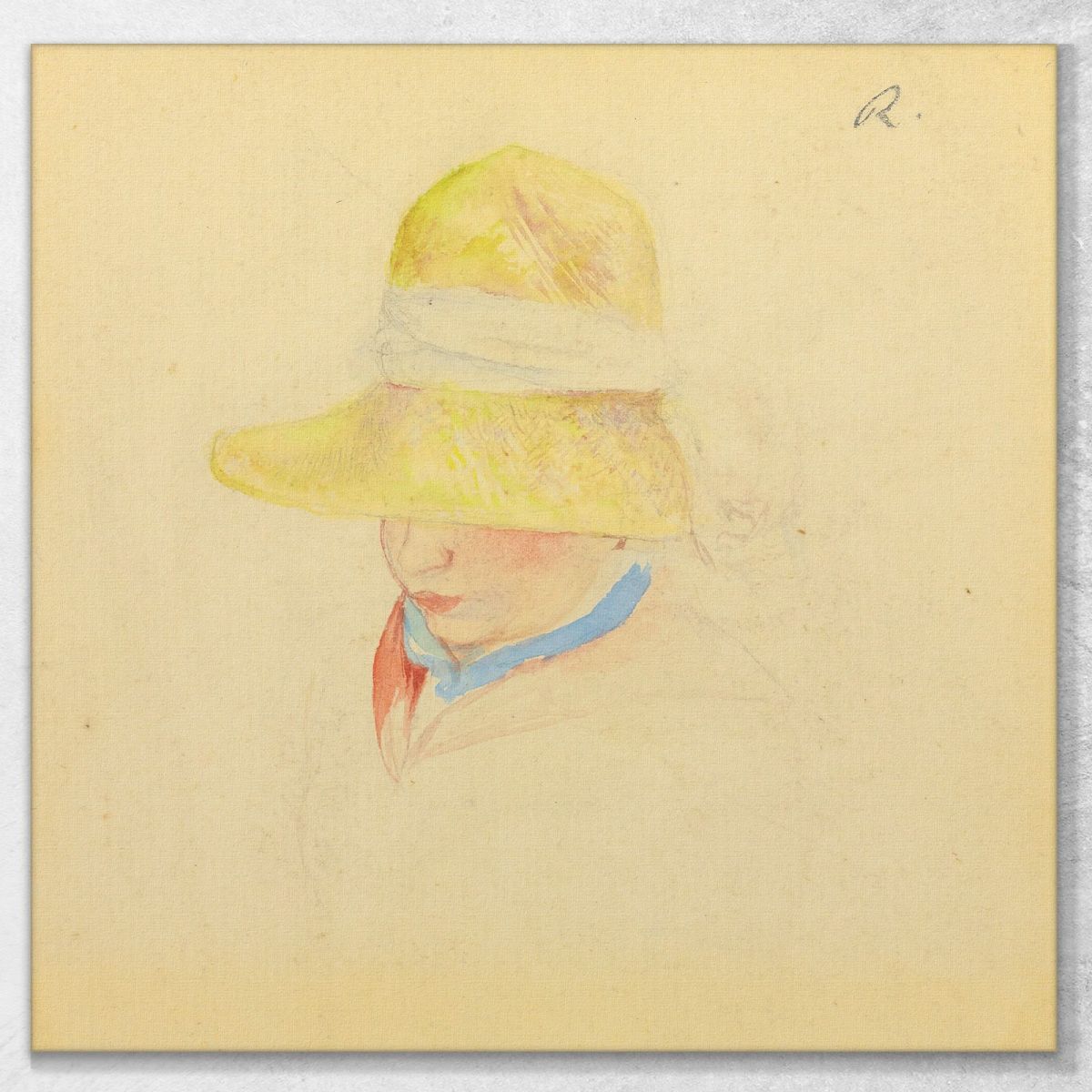 Madame Renoir With A Hat Pierre-Auguste Renoir par337 canvas print 
