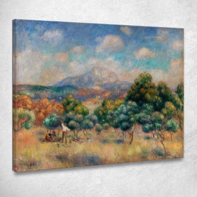 Sainte-Victoire Mountain Landscape Pierre-Auguste Renoir par346 canvas print 
