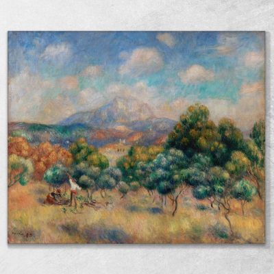 Sainte-Victoire Mountain Landscape Pierre-Auguste Renoir par346 canvas print 