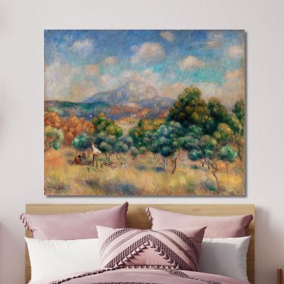 Sainte-Victoire Mountain Landscape Pierre-Auguste Renoir par346 canvas print 