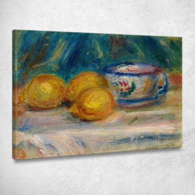 Still Life Three Lemons And A Cup Pierre-Auguste Renoir par355 canvas print 