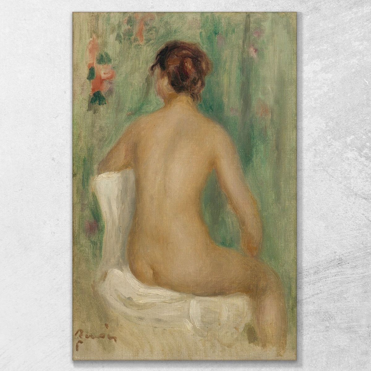 Naked Assis De Dos Pierre-Auguste Renoir par359 canvas print 