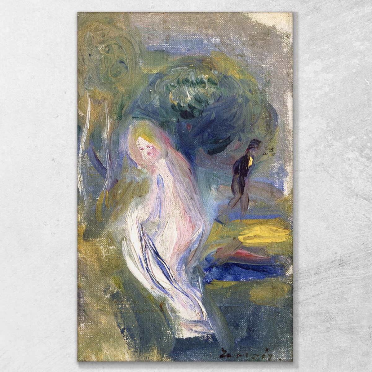 Nude With Figure In Background Pierre-Auguste Renoir par367 canvas print 