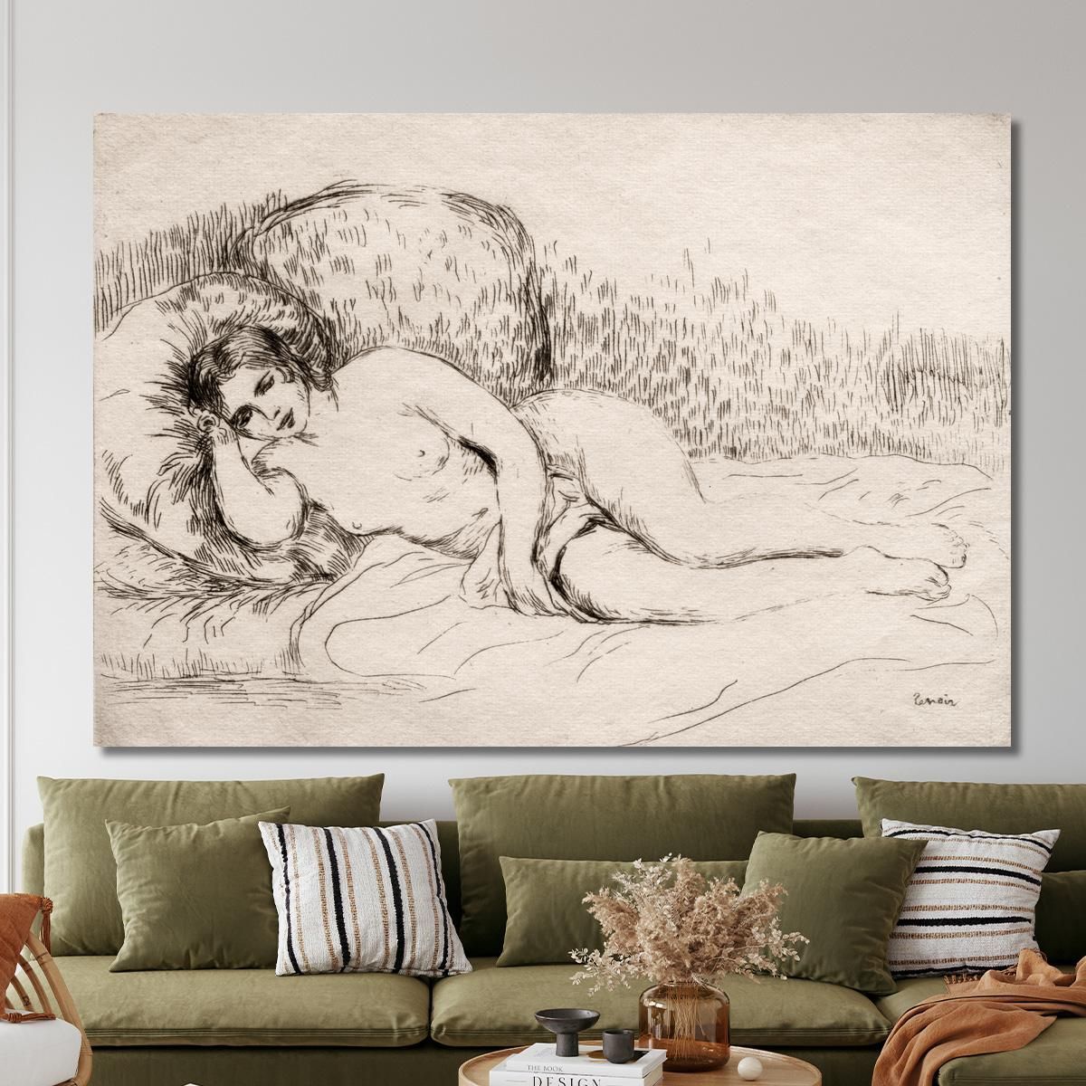 Nude Woman Reclining Pierre-Auguste Renoir par369 canvas print 