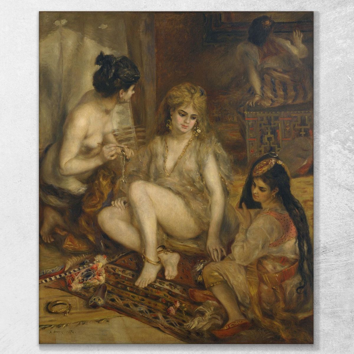 Parisiennes In Algerian Costume Or Harem Pierre-Auguste Renoir par373 canvas print 
