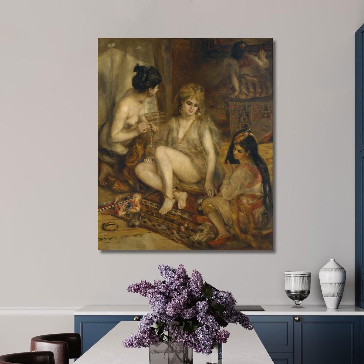 Parisiennes In Algerian Costume Or Harem Pierre-Auguste Renoir par373 canvas print 