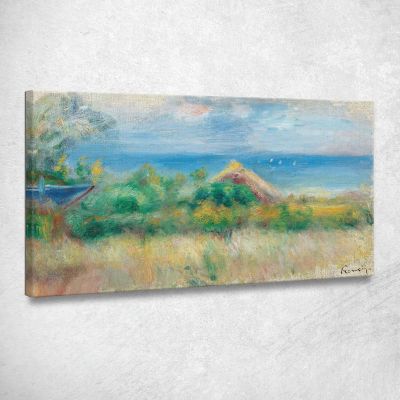 Landscape With Sea Background Pierre-Auguste Renoir par383 canvas print 