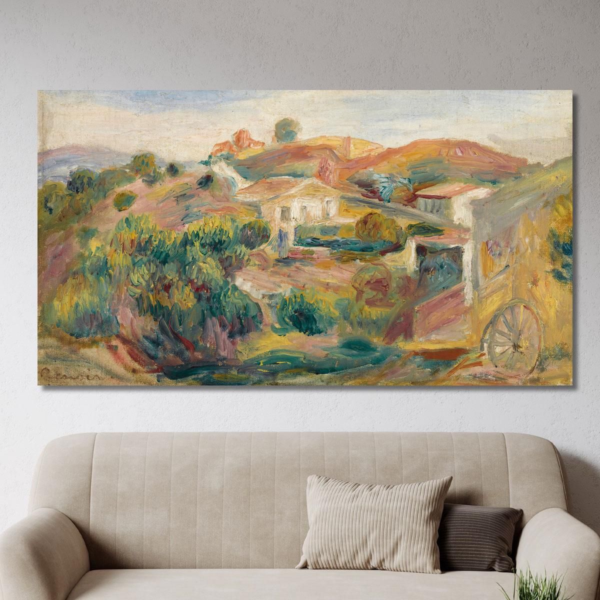 Landscape With Houses Pierre-Auguste Renoir par384 canvas print 