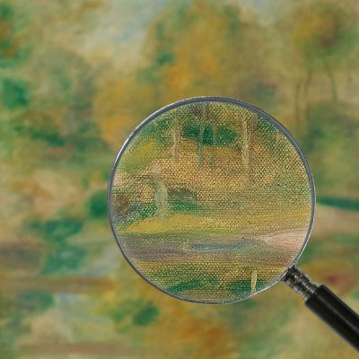 Pond Landscape And Tree Background Pierre-Auguste Renoir par390 canvas print