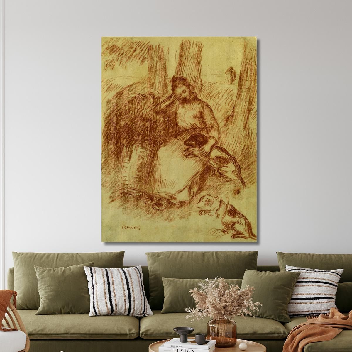 Peasant Girl With Dog Pierre-Auguste Renoir par395 canvas print 