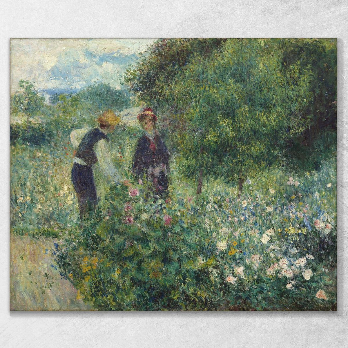 Picking Flowers Pierre-Auguste Renoir par400 canvas print 