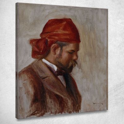 Portrait Of Ambroise Vollard With A Red Scarf Pierre-Auguste Renoir par415 canvas print 