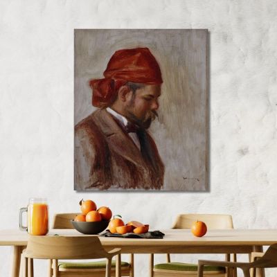 Portrait Of Ambroise Vollard With A Red Scarf Pierre-Auguste Renoir par415 canvas print 