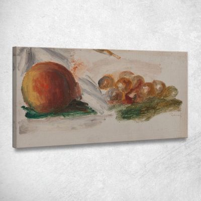 Peach And Grapes Pierre-Auguste Renoir par425 canvas print 