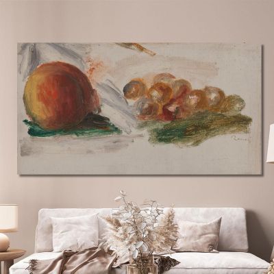 Peach And Grapes Pierre-Auguste Renoir par425 canvas print 