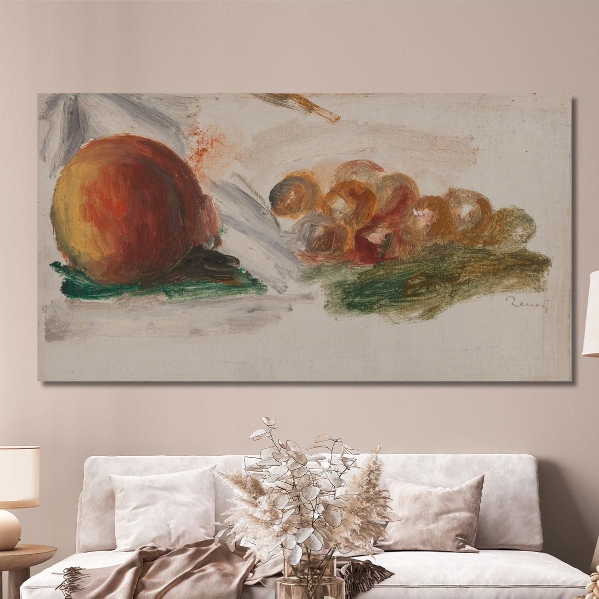 Peach And Grapes Pierre-Auguste Renoir par425 canvas print 