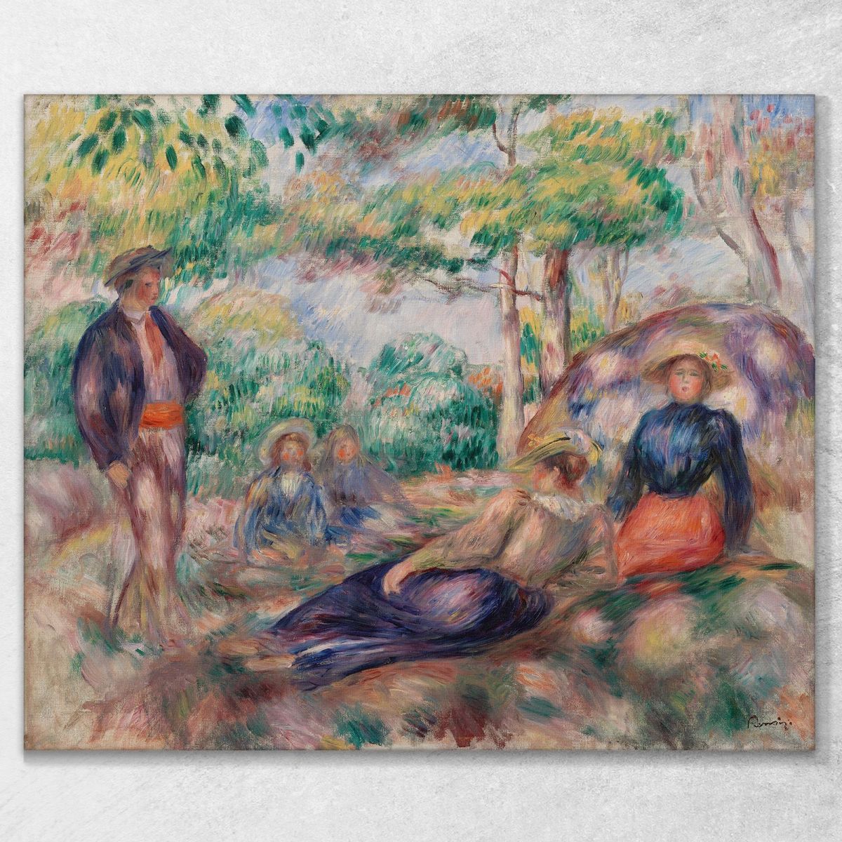 Resting In The Grass Le Repos Sur L Herbe Pierre-Auguste Renoir par432 canvas print 