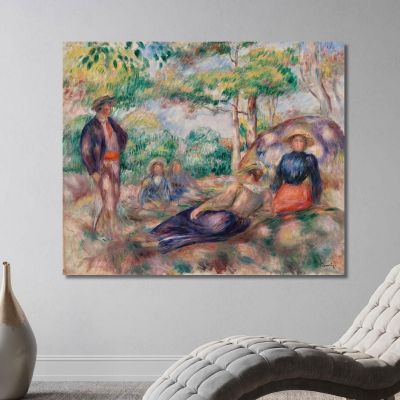 Resting In The Grass Le Repos Sur L Herbe Pierre-Auguste Renoir par432 canvas print 