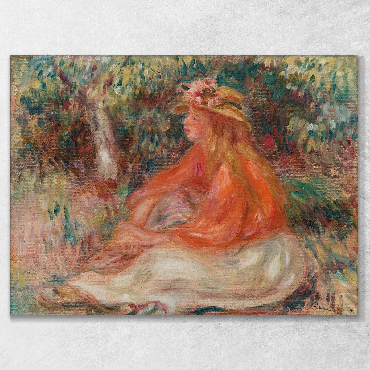 Seated Woman Pierre-Auguste Renoir par447 canvas print 