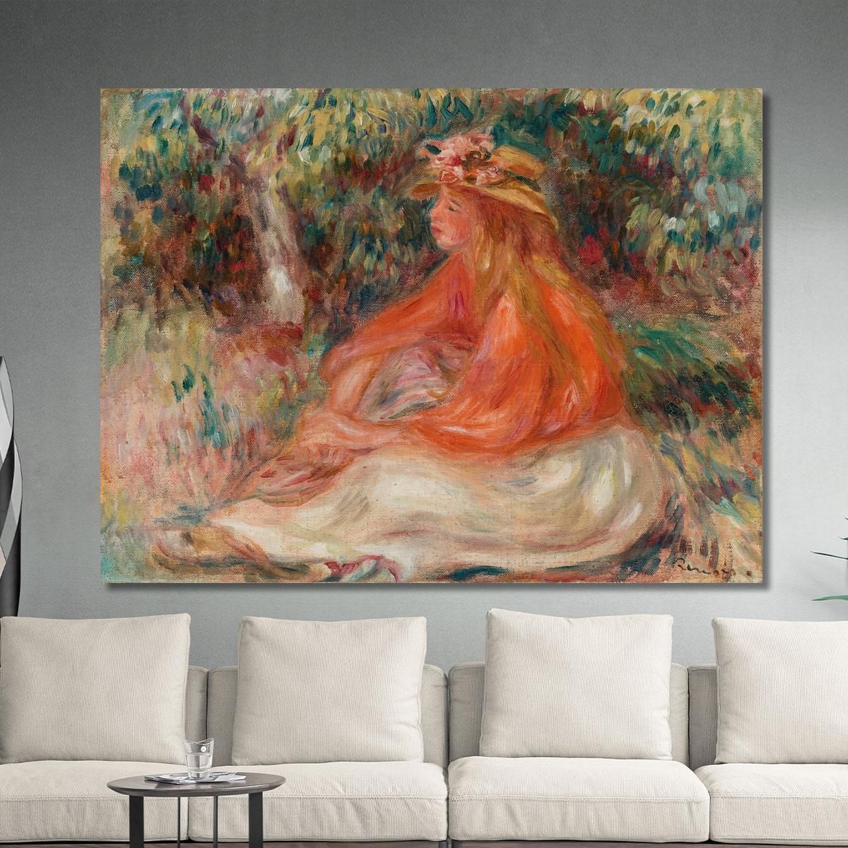 Seated Woman Pierre-Auguste Renoir par447 canvas print 