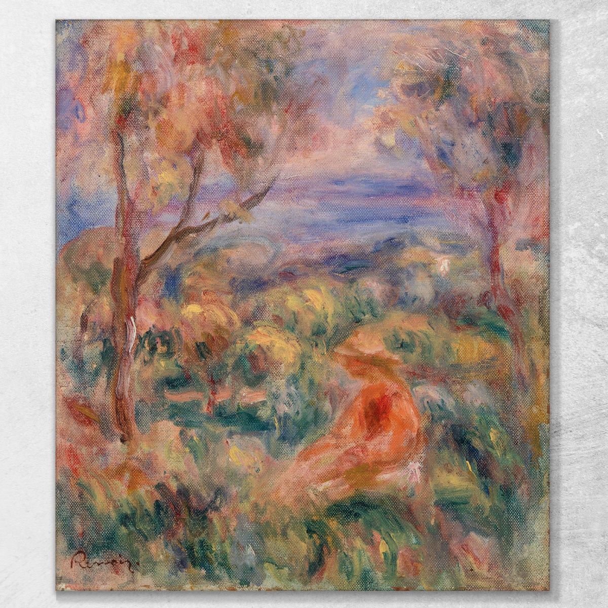 Seated Woman With Sea In The Distance Pierre-Auguste Renoir par448 canvas print 