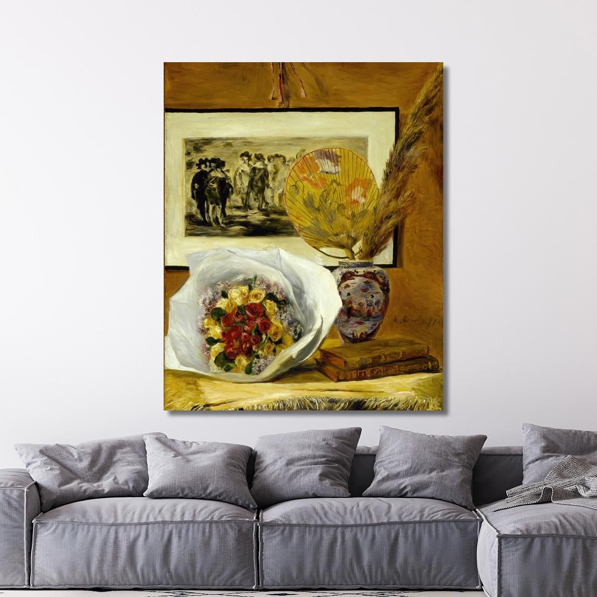 Still Life With Bouquet Pierre-Auguste Renoir par455 canvas print 