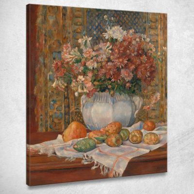 Still Life With Flowers And Prickly Pears Pierre-Auguste Renoir par456 canvas print 