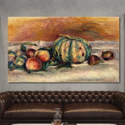 Still Life With Melon Nature Morte Au Melon Pierre-Auguste Renoir par457 canvas print 