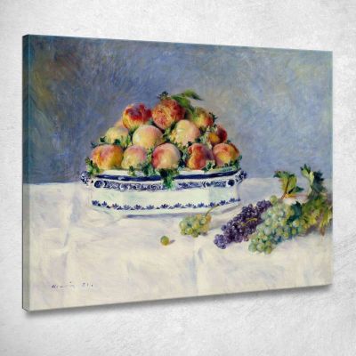 Still Life With Peaches And Grapes Pierre-Auguste Renoir par458 canvas print 