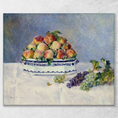 Still Life With Peaches And Grapes Pierre-Auguste Renoir par458 canvas print 
