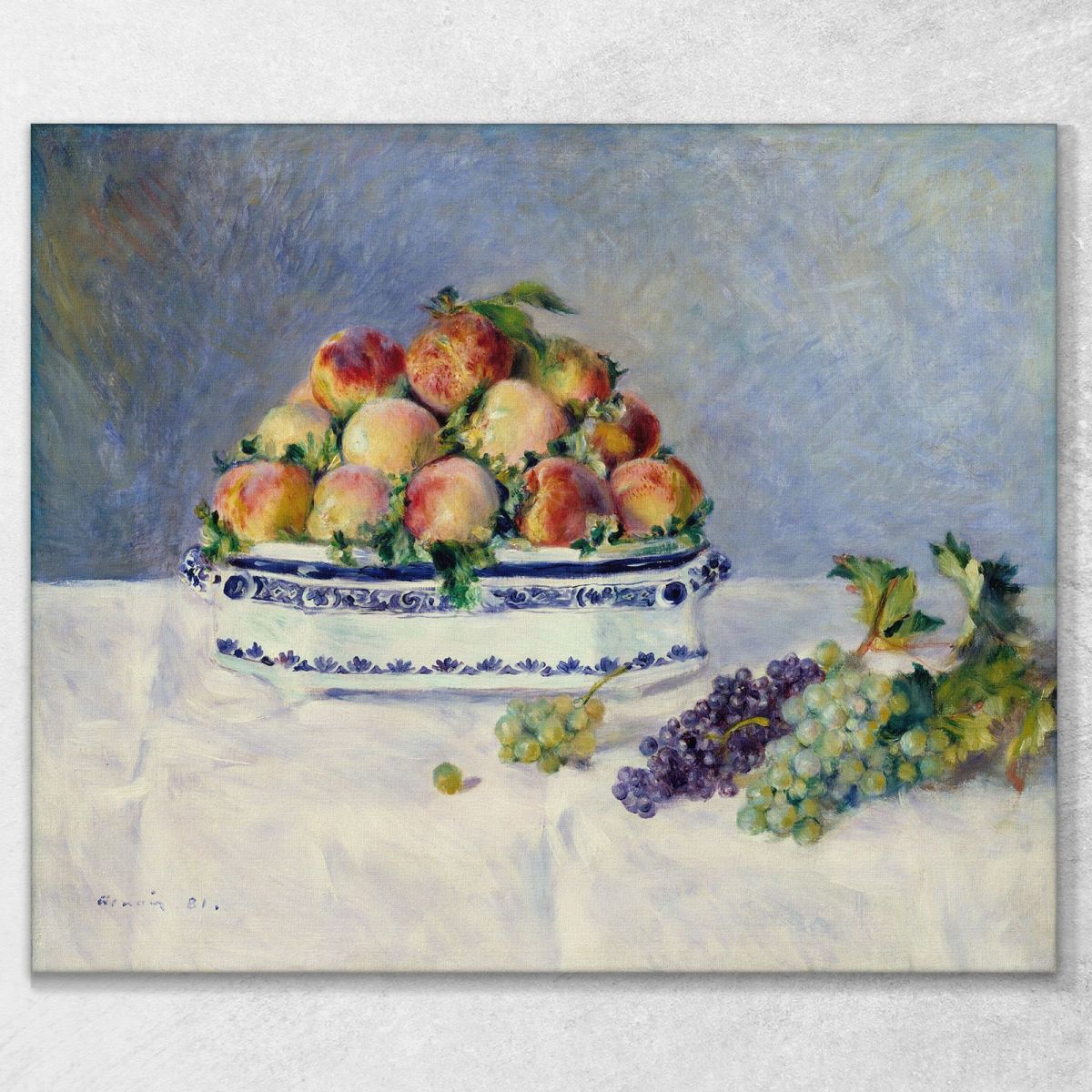 Still Life With Peaches And Grapes Pierre-Auguste Renoir par458 canvas print 