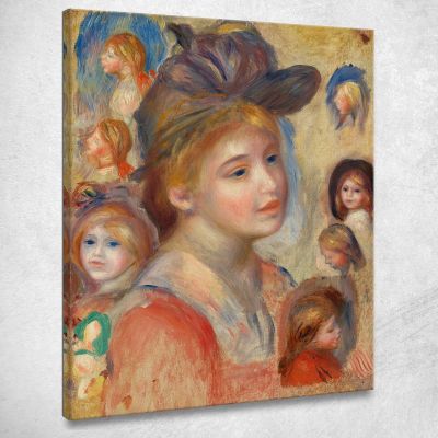 Study Of Girls Heads Pierre-Auguste Renoir par462 canvas print 