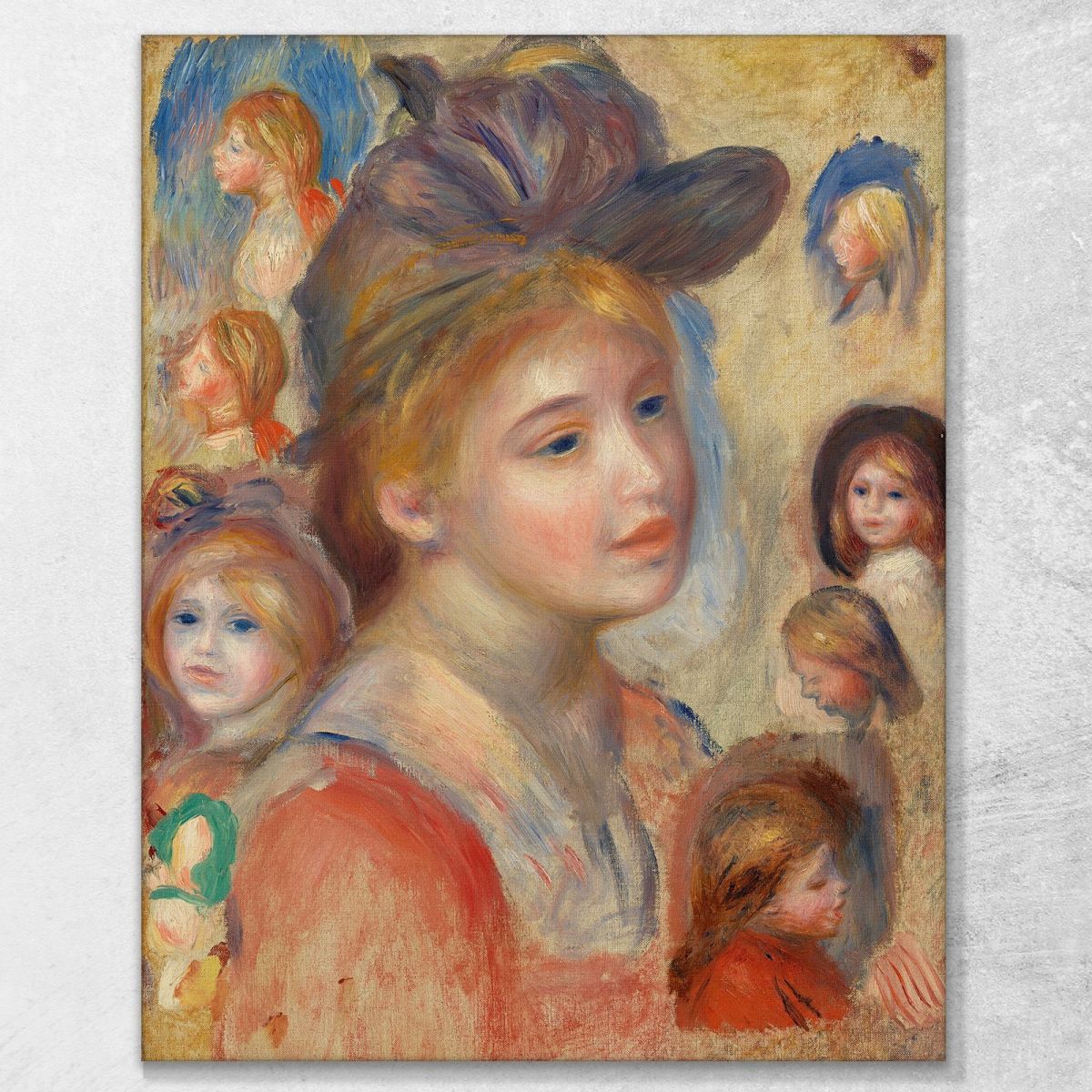 Study Of Girls Heads Pierre-Auguste Renoir par462 canvas print 
