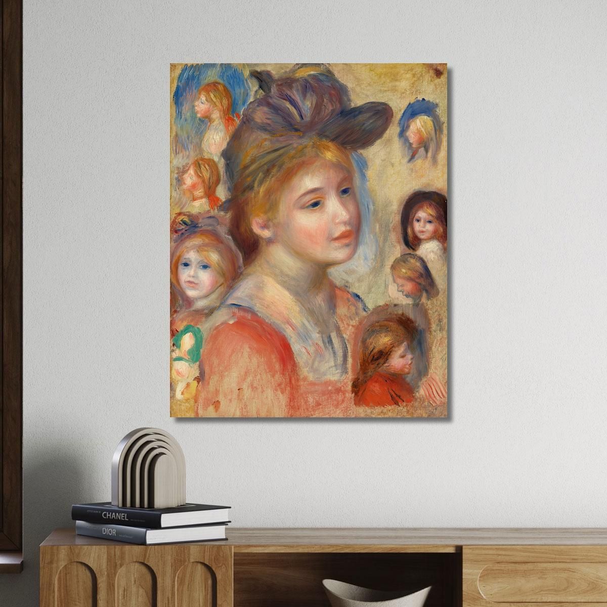 Study Of Girls Heads Pierre-Auguste Renoir par462 canvas print 