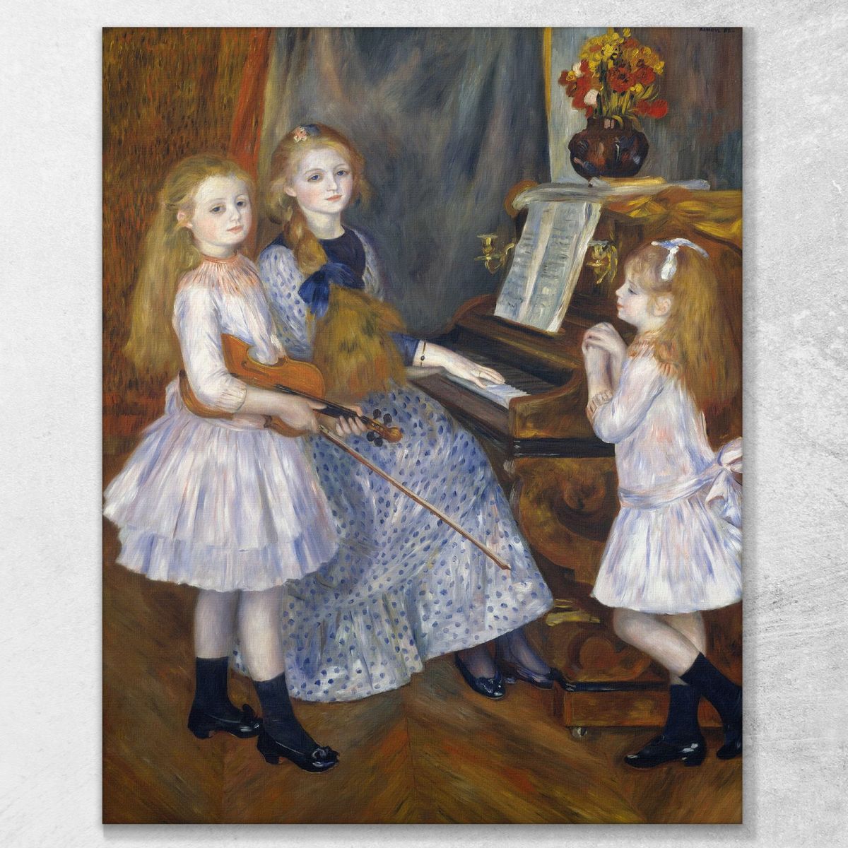 The Daughters Of Catulle Mendès Pierre-Auguste Renoir par468 canvas print 