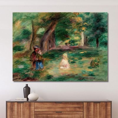 Three Figures In A Landscape Pierre-Auguste Renoir par484 canvas print 