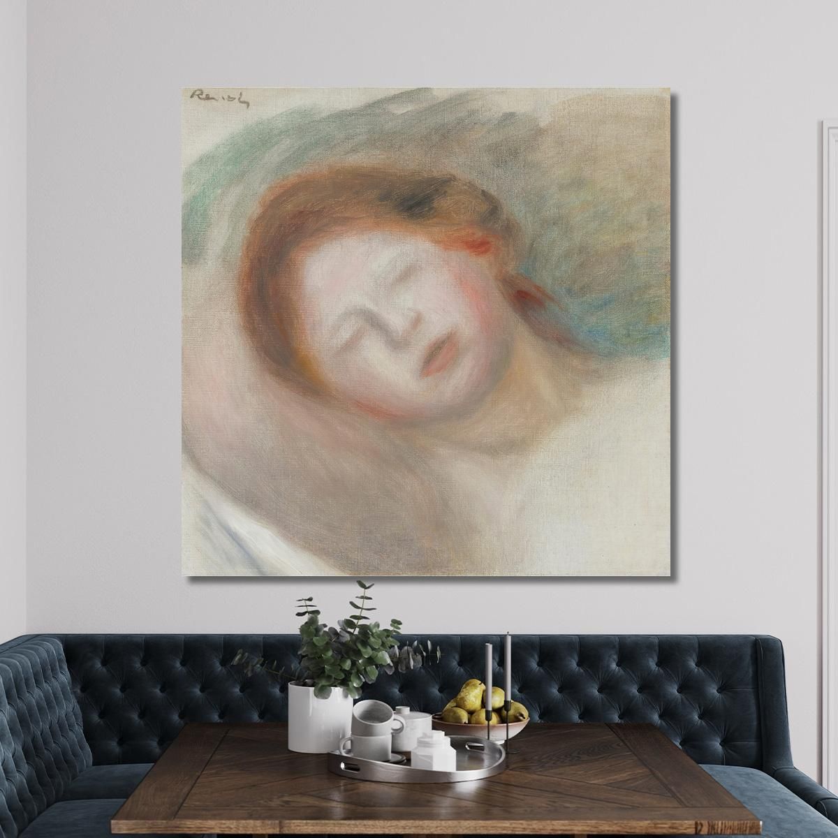 Woman'S Head Pierre-Auguste Renoir par490 canvas print 