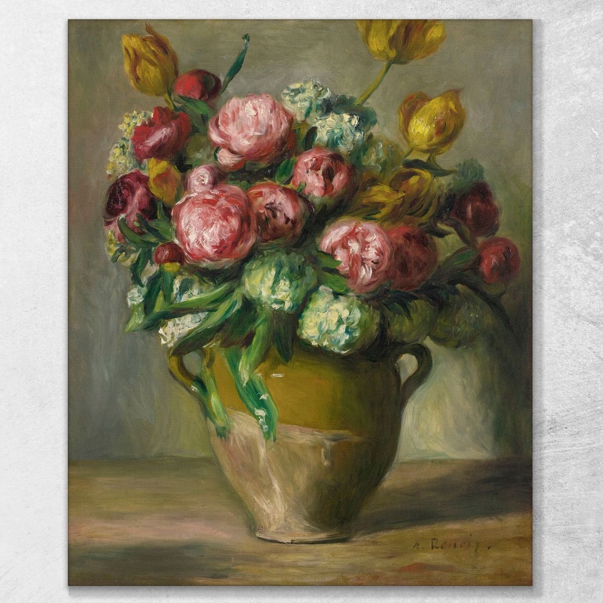 Vase Of Peonies Pierre-Auguste Renoir par494 canvas print 