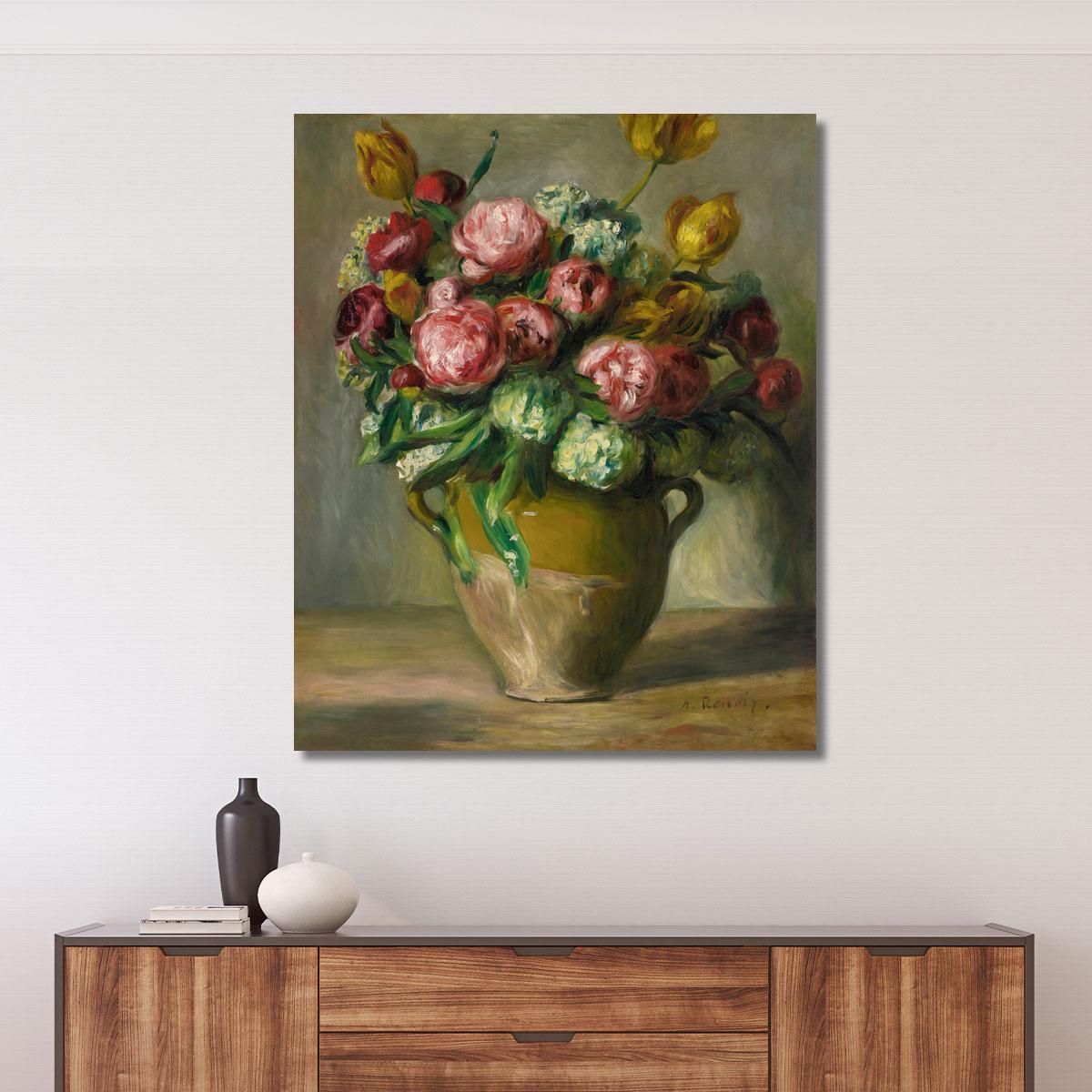 Vase Of Peonies Pierre-Auguste Renoir par494 canvas print 
