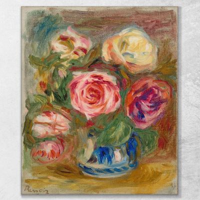 Vase Of Roses Pierre-Auguste Renoir par496 canvas print 