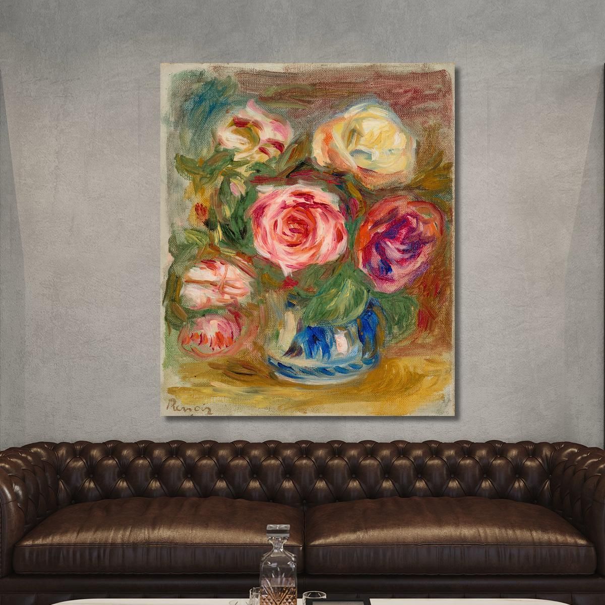 Vase Of Roses Pierre-Auguste Renoir par496 canvas print 