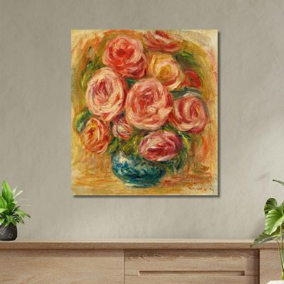 Vase Of Roses Pierre-Auguste Renoir par498 canvas print 