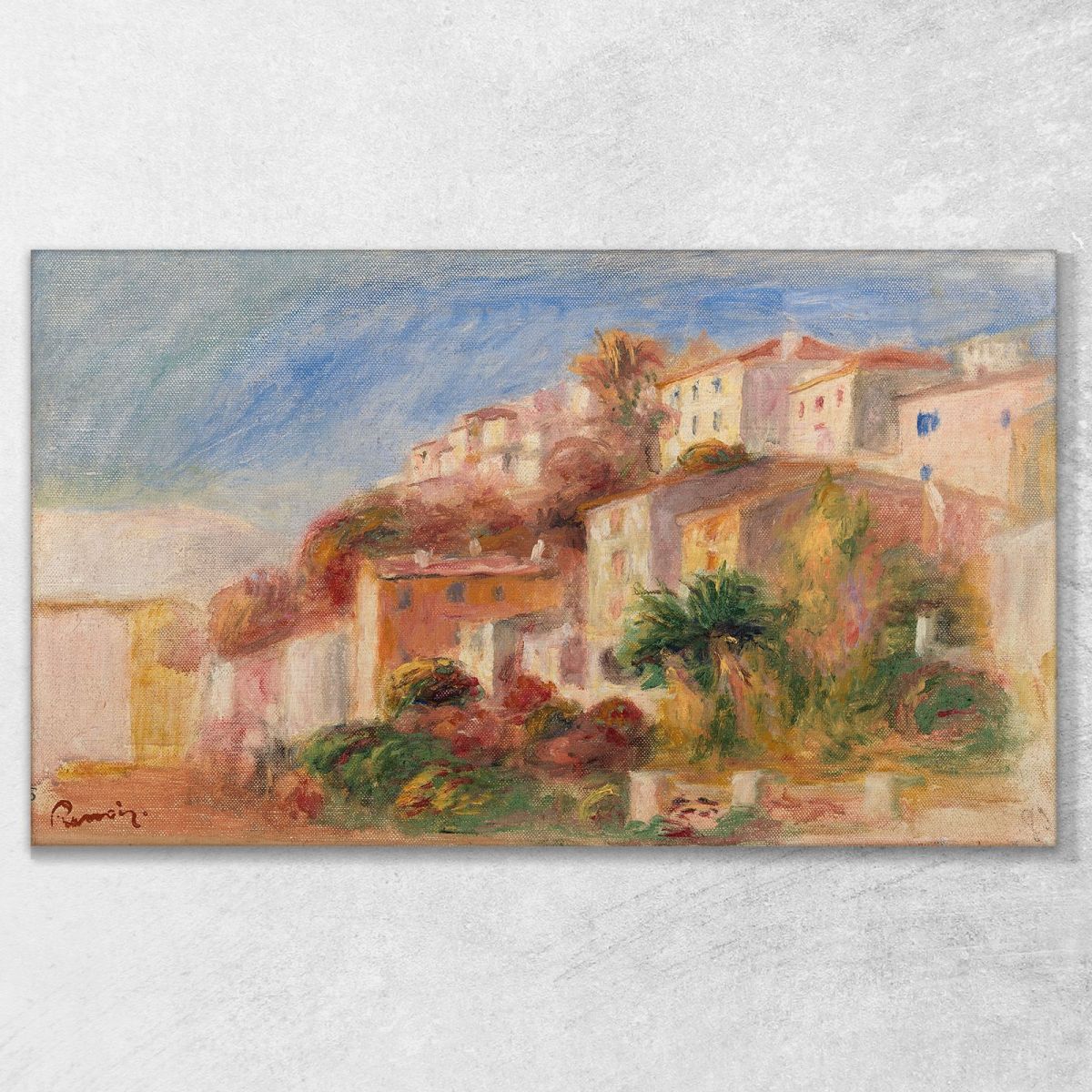 View From The Garden Of The Post Office Cagnes Pierre-Auguste Renoir par500 canvas print 