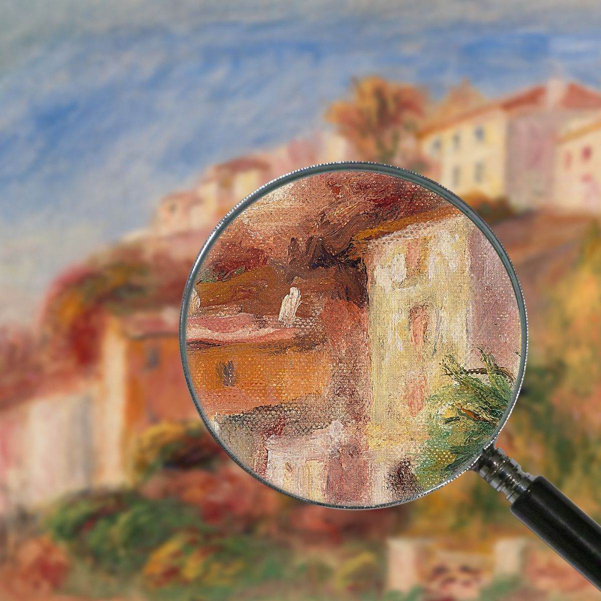 View From The Garden Of The Post Office Cagnes Pierre-Auguste Renoir par500 canvas print