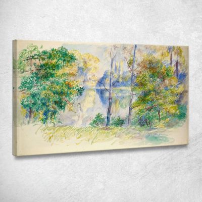 View Of A Park Pierre-Auguste Renoir par501 canvas print 