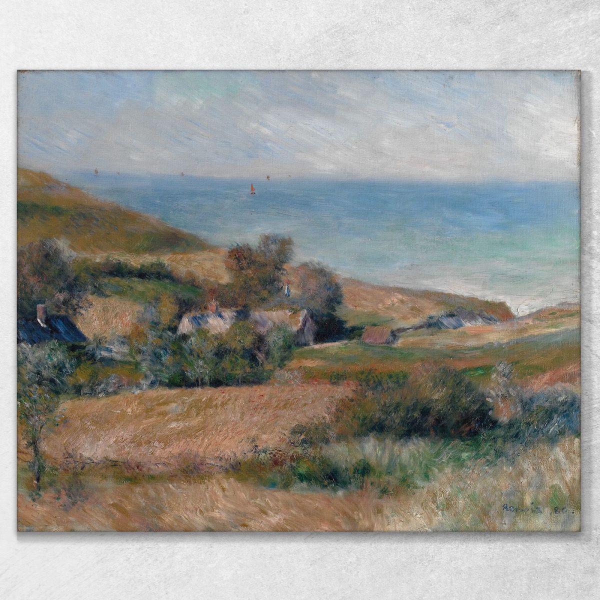 View Of The Seacoast Near Wargemont In Normandy Pierre-Auguste Renoir par503 canvas print 